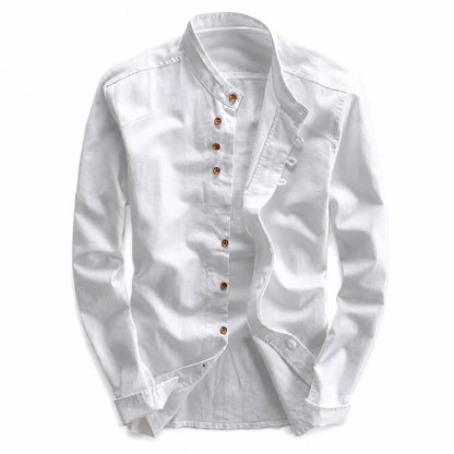 Kyoto - Men's Ultra Comfortable Band Collar Shirt